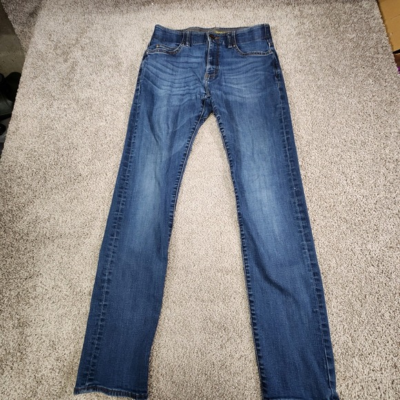 Lee Jeans Mens 31x34 Extreme Motion MVP Slim Tapered Leg Blue Denim Stretch - Picture 1 of 9